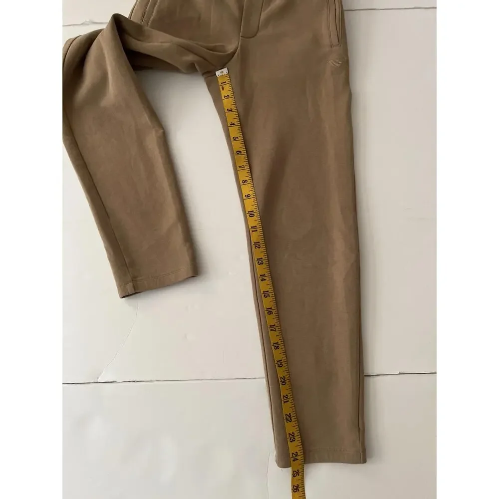 Emporio Armani Pants Kids 10A Beige Slim Jersey Sweatpants Elastic Waist Logo